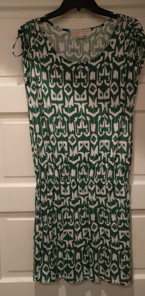 Michael Kors Green Pattern Tunic Dress